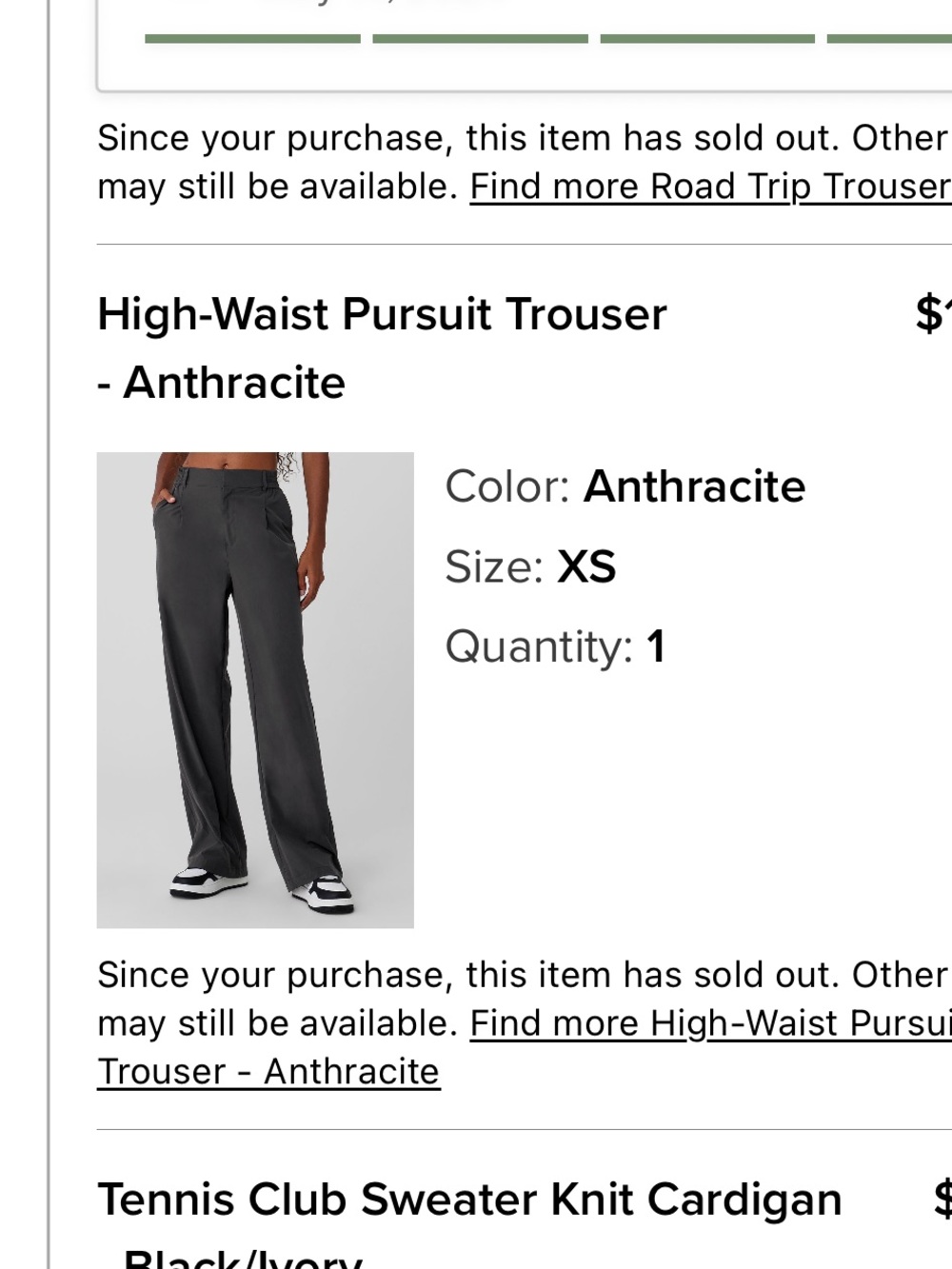 ALO Yoga High-Waist Pursuit Trouser - Anthracite